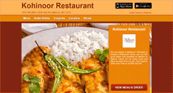 Desktop Screenshot of kohinoorbaltimore.com